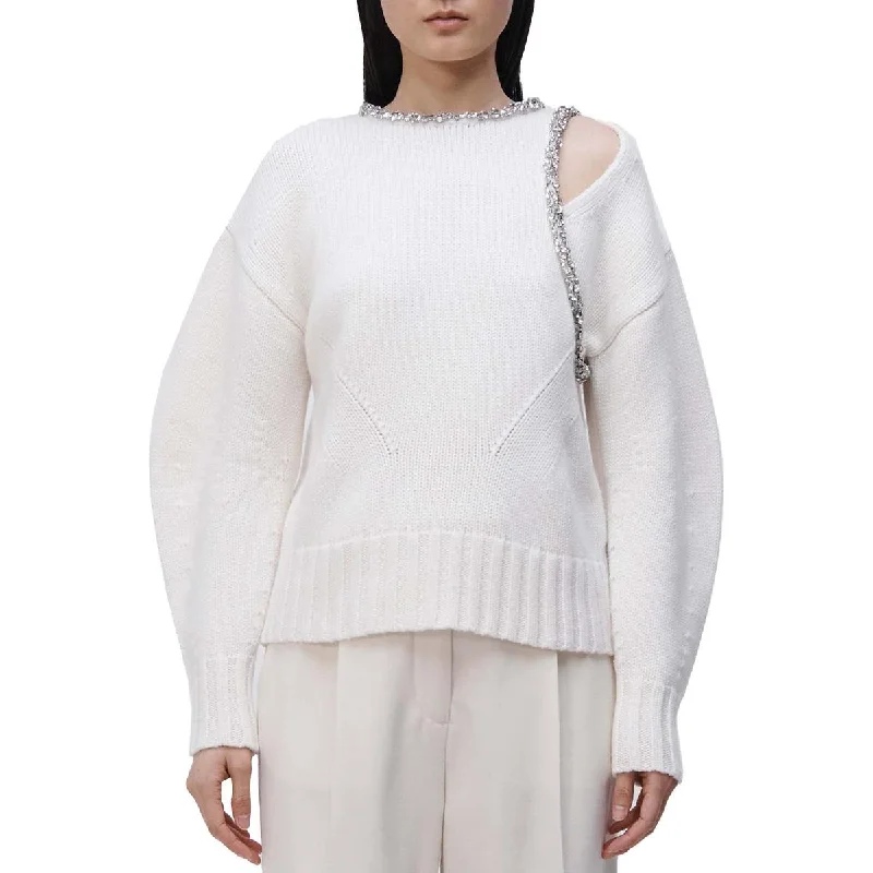 Exquisite Design Personalized Design Monroe Womens Cutout Ribbed Trim Pullover Sweater