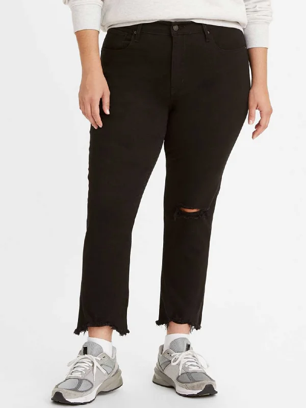 Unique prints 724 High Rise Straight Cropped Jeans