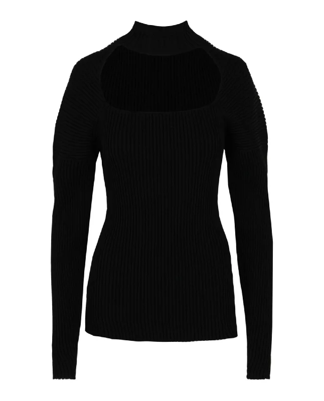Lively And Youthful Fresh And Capable Ribbed Turtleneck Sweater