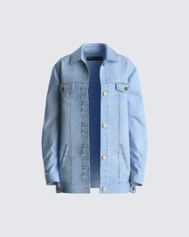 Dynamic Fashion Bree Blue Denim Oversize Jacket