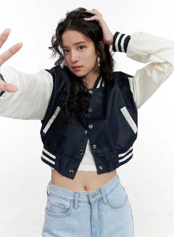 Personalized Wear Soft And Comfortable Cropped Varsity Jacket ON404