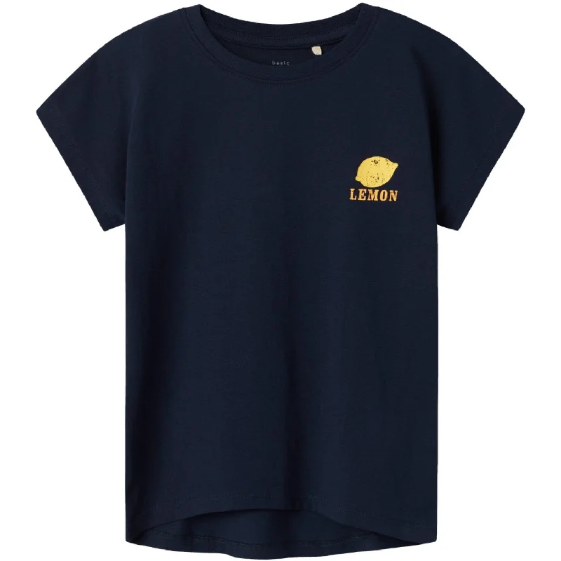Printed Patterns Soft And Comfortable Name It Dark Sapphire Varutti Caps Løs T-Shirt Printed Patterns Soft And Comfortable Name It Dark Sapphire Varutti Caps Løs T-Shirt