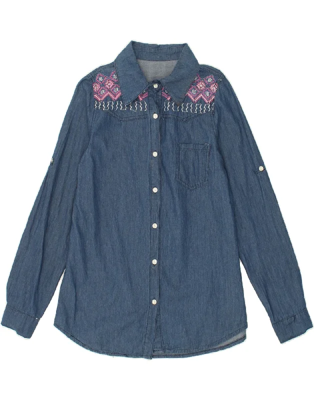 Fresh And Fashionable Boutique Recommendation VINTAGE Womens Denim Shirt UK 12 Medium Blue Cotton Fresh And Fashionable Boutique Recommendation VINTAGE Womens Denim Shirt UK 12 Medium Blue Cotton