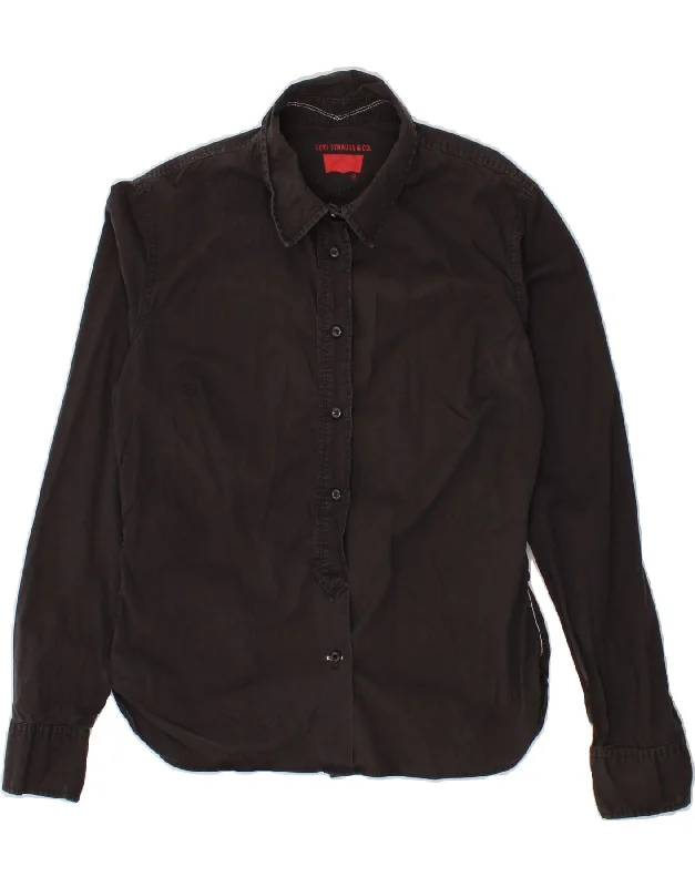Fashion Classic New Season Series LEVI'S Womens Shirt UK 14 Medium Grey
