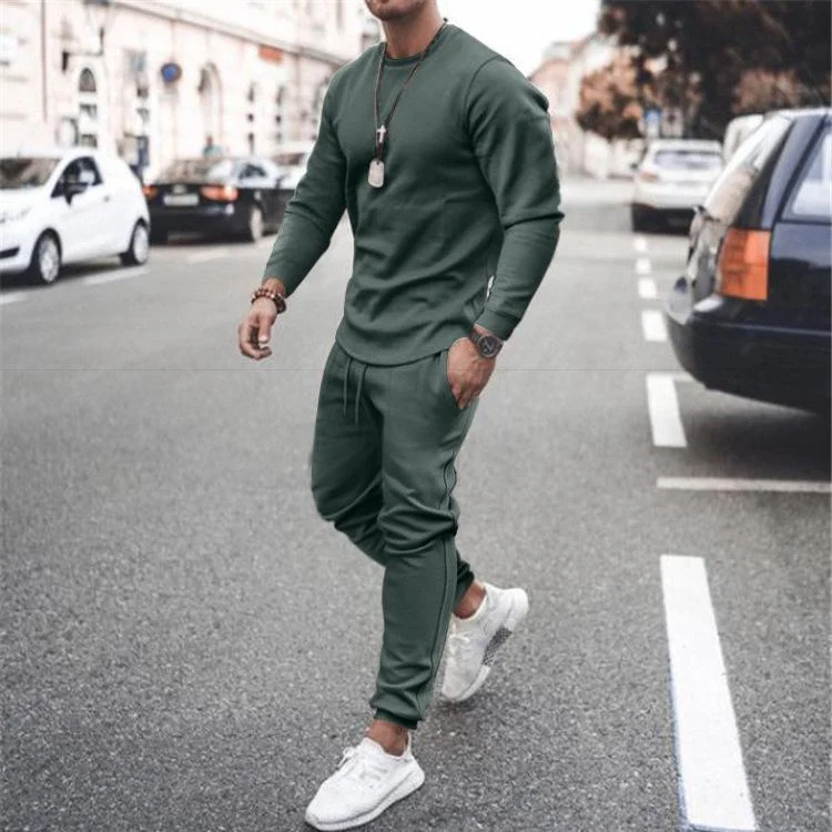 New Autumn And Winter Styles Lazy Home Casual Long Sleeves Men Two Pieces Suits