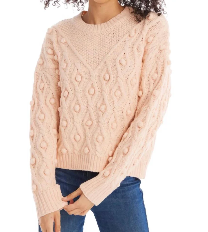 Fashionable In The Times Warm Atmosphere Esme Sweater In Blush