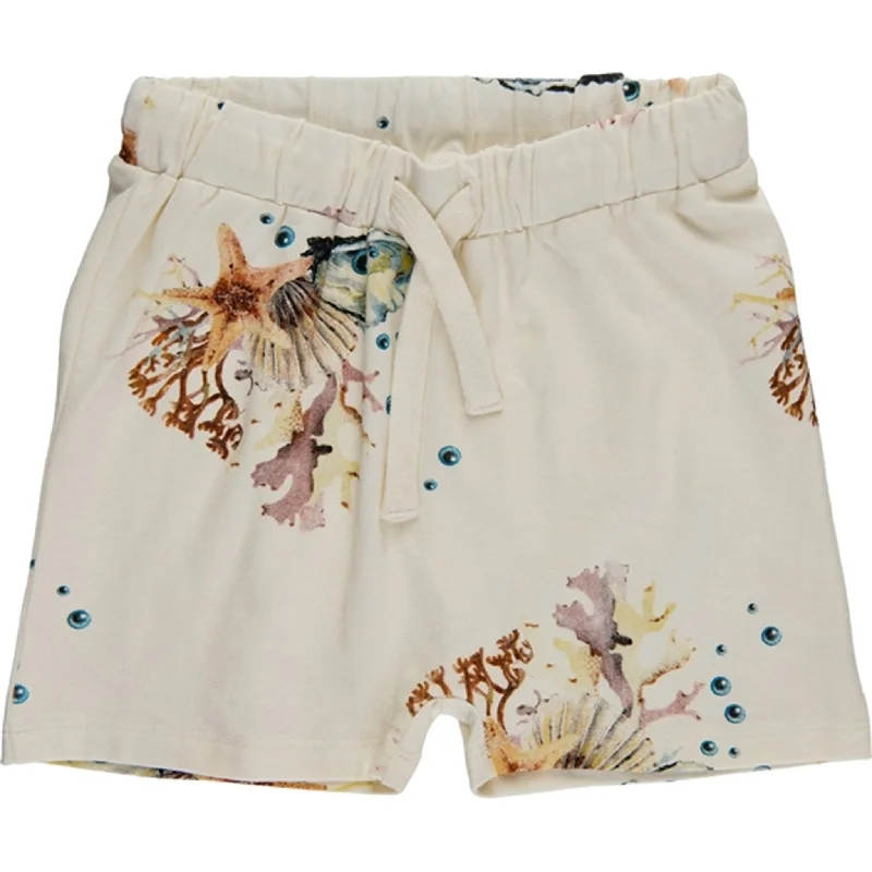 Comfortable Fashion Warm Atmosphere THE NEW Siblings White Swan Coral AOP Gaige Shorts