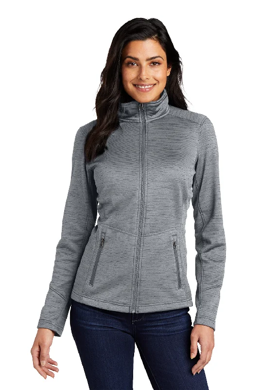 Street Graffiti Design Port Authority Womens Full Zip Fleece Jacket - Grey