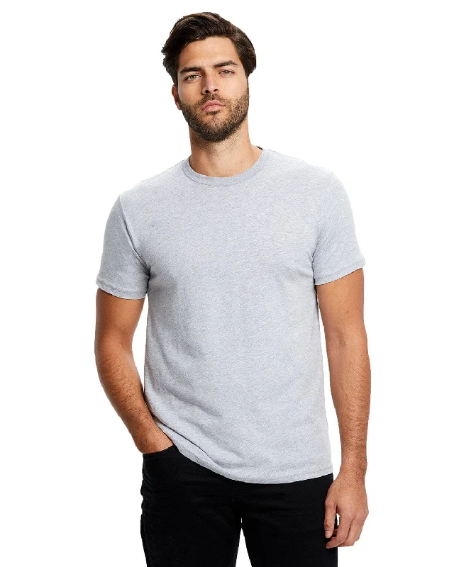 High Street Fashion US Blanks Mens Made in USA Short Sleeve Crew T-Shirt | Heather Grey