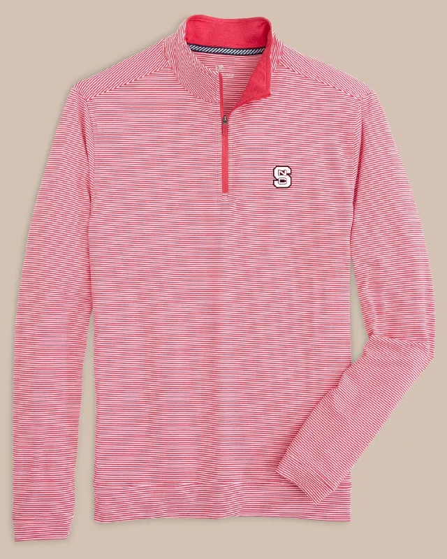 Fashionable Items Fashion Must-have NC State Wolfpack Cruiser Micro-Stripe Heather Quarter Zip