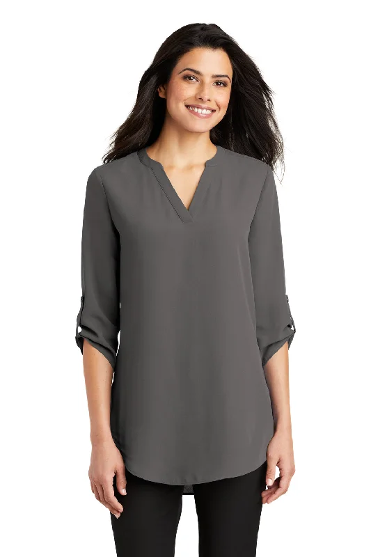 Sports And Leisure Celebrity Must-have Port Authority Womens 3/4 Sleeve V-Neck T-Shirt - Sterling Grey Sports And Leisure Celebrity Must-have Port Authority Womens 3/4 Sleeve V-Neck T-Shirt - Sterling Grey