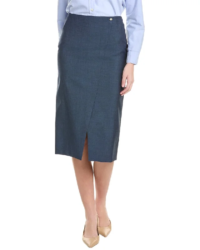 Simple Matching Avant-garde Design Hugo Boss Velibea Wool Pencil Skirt