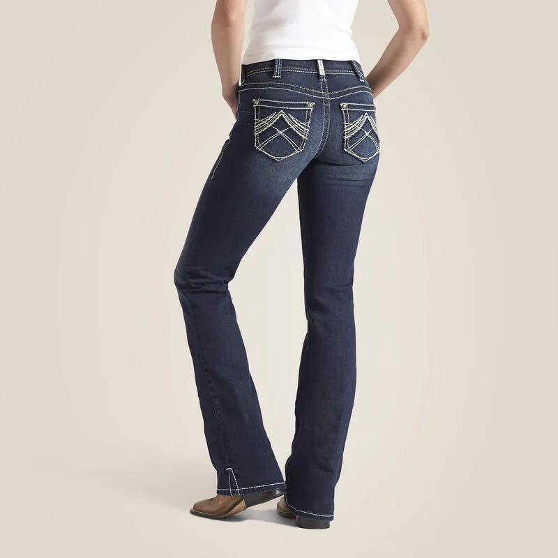 Sports Trend Fresh And Natural Ariat Women's Mid Rise Whipstitch Boot Cut Jeans, Ocean