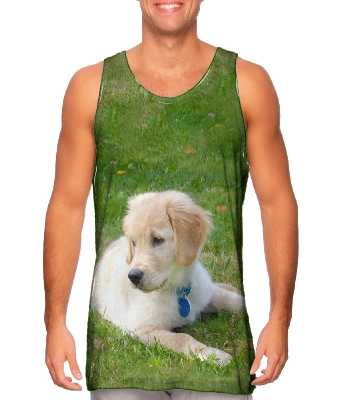 Creative Prints High-quality Fabrics Golden Lab Puppy Relaxing
