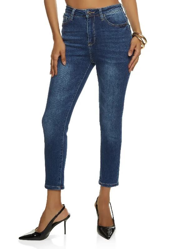 Sports Comfort Style WAX Whiskered Cropped Skinny Jeans