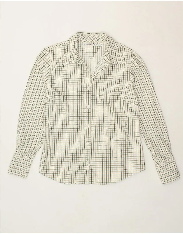 Fashion Selection Fashion Must-have TOMMY HILFIGER Womens Shirt US 12 Large White Check Cotton Fashion Selection Fashion Must-have TOMMY HILFIGER Womens Shirt US 12 Large White Check Cotton