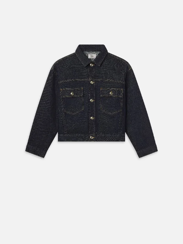 Romantic Data Relaxed And Casual The Boxy Jacket -- Rinse