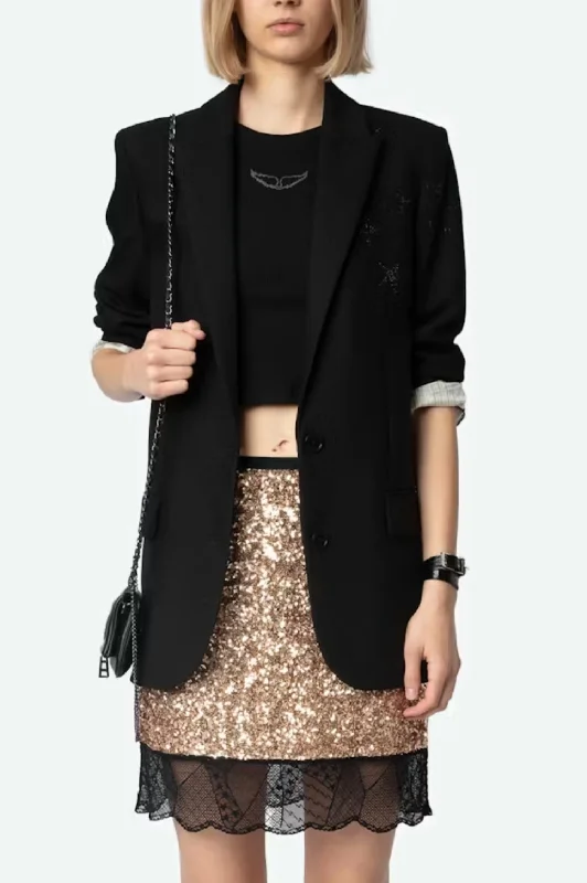 High-end Customization Versatile Items Justicias Sequin Skirt In Gold