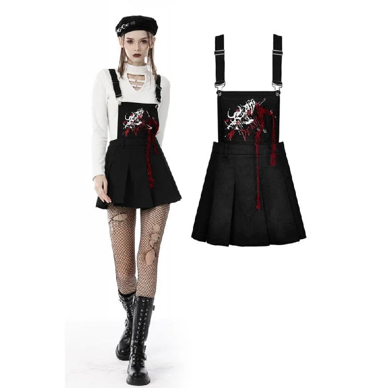 Fashionable Items Classic And Versatile Women's Punk Devil Blood Suspender Skirt