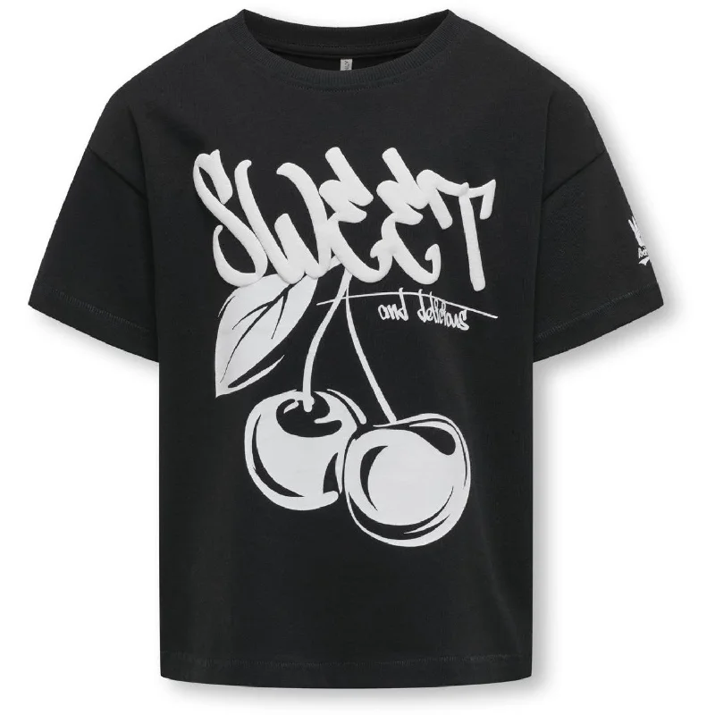 Age-reducing Style British Style kids ONLY Black Cilla Boxy T-Shirt