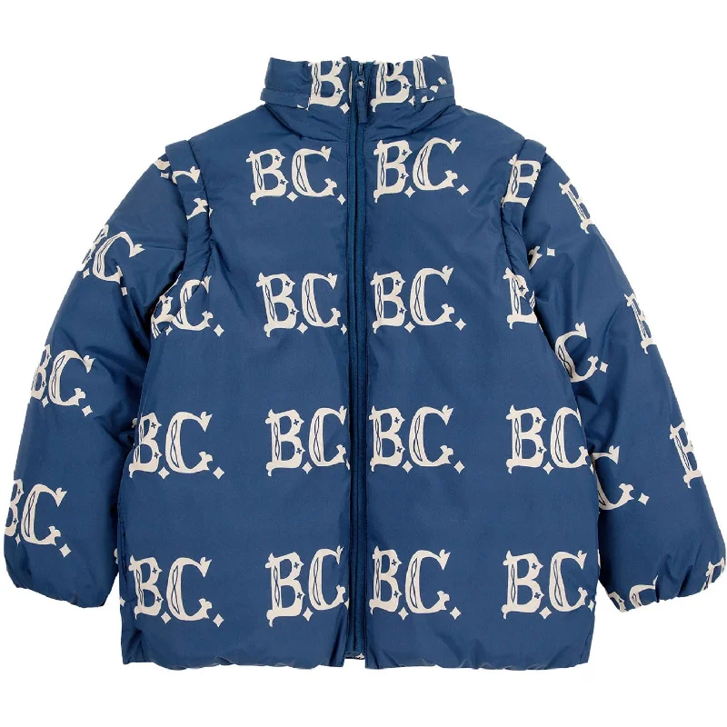 Printed pattern Bobo Choses Midnight Blue B.C Vintage All Over Padded Anorak