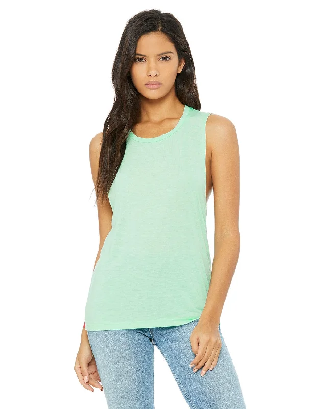 New Products Bella+Canvas Ladies Flowy Scoop Muscle Tank | Mint