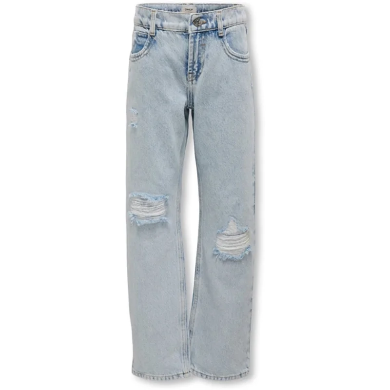 Advanced Customization Kids ONLY Light Blue Denim Dad Straight Denim Jeans