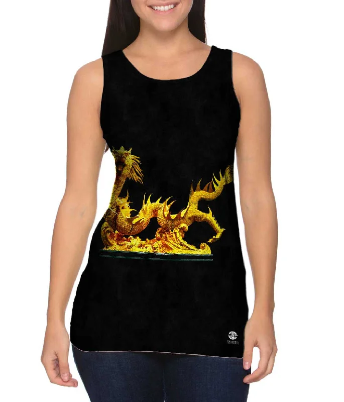 Boutique Recommendation Age-reducing Style Golden Dragon Broncefigur Gold