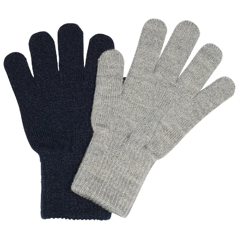 Exquisite Craftsmanship Street Cool MELTON Mix lysegrå Mel Blue Comfy handsker 2-pack