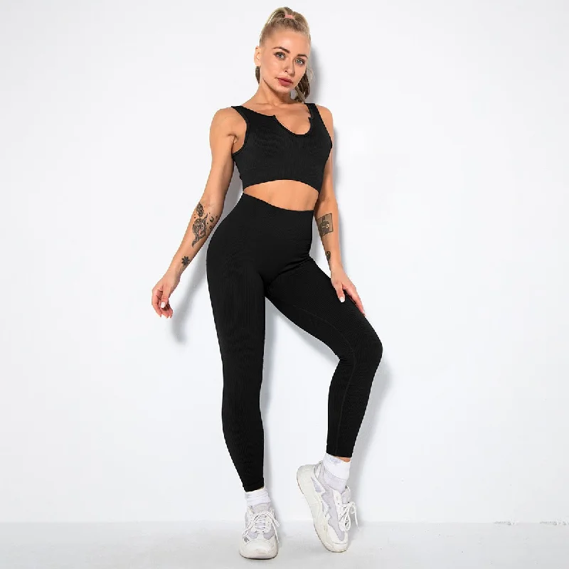 v-bra+Leggings-black