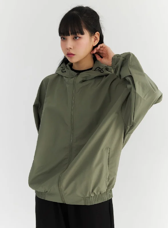 Simple research Loose Fit Zip-Up Jacket CO327