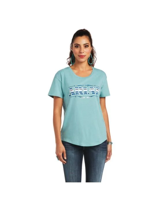 Exclusive Customization Urban Style Ariat Women's Aqua Tshirt