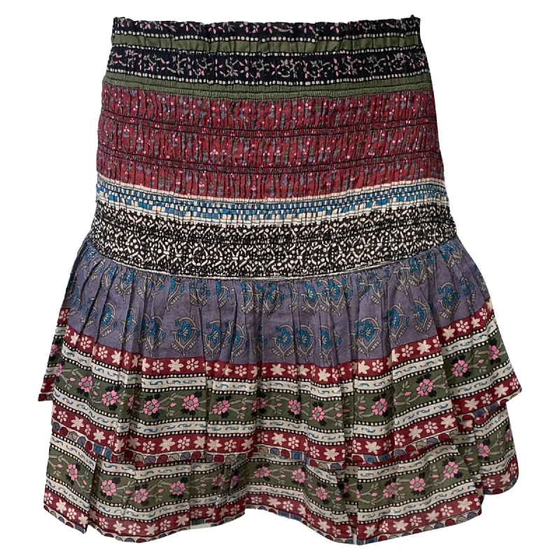 Elegant Design New Products Sea New York Brooke Smocked Mini Skirt in Multicolor Cotton Elegant Design New Products Sea New York Brooke Smocked Mini Skirt in Multicolor Cotton