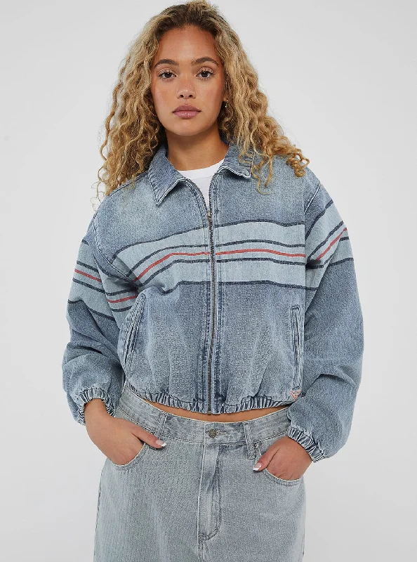 Sports And Leisure Sweet Style Guess Originals Chest Stripe Bomber Jacket