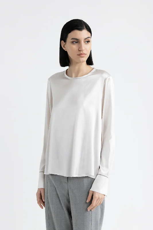 Tropical Style Eye-catching Personality Silk satin shirt with Punto Luce