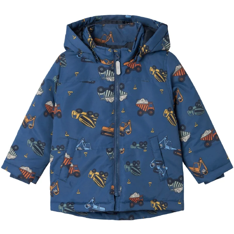 Minimal Style Lazy Home Name It Dark Denim Digger Max Jacket AOP Noos