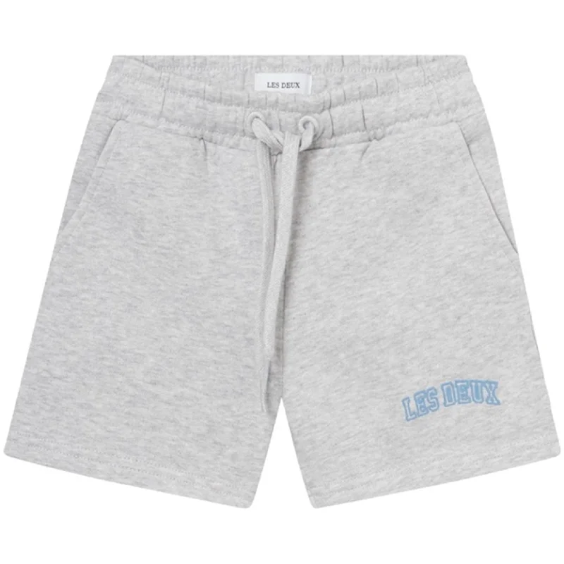 Youthful Street Fashion Romantic Data Les Deux Kids Snow Melange/Washed Denim Blue Blake Sweatshorts