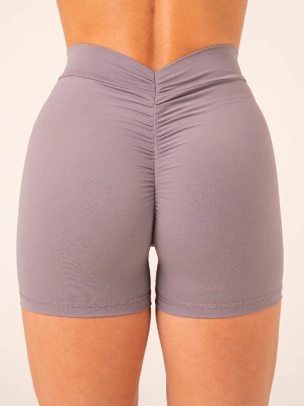 Street Cool Fresh And Natural NKD V Scrunch Shorts - Charcoal