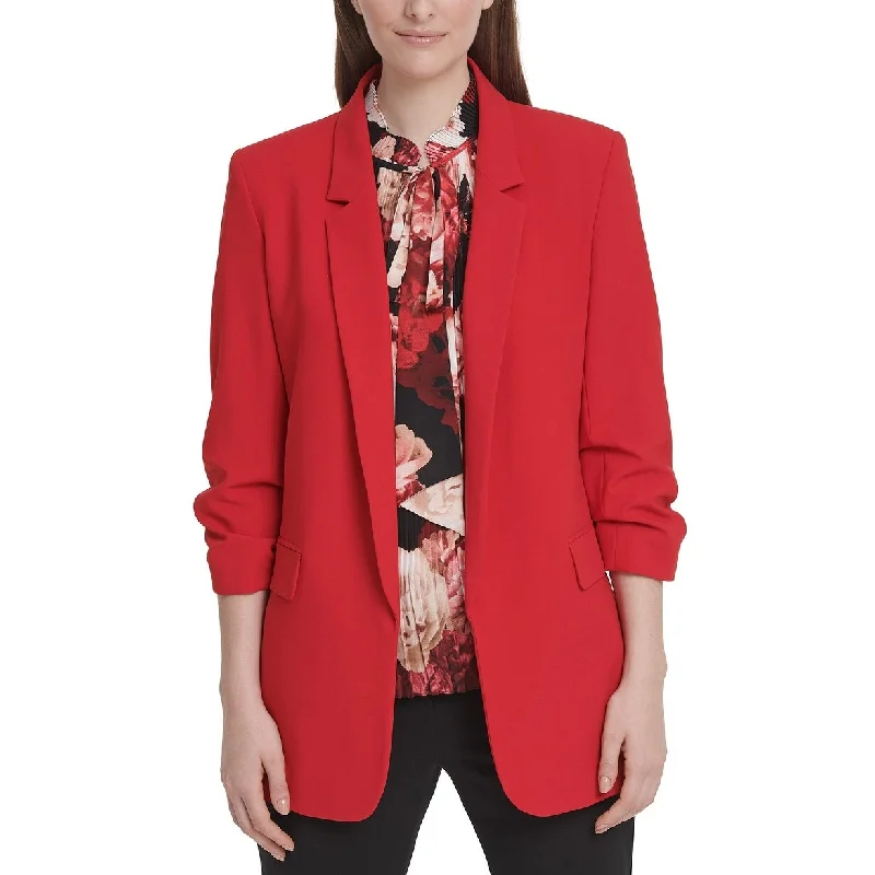 Perfect Tailoring Fresh And Simple DKNY Women's Ruched-Sleeve Blazer Medium Red Size 6 Perfect Tailoring Fresh And Simple DKNY Women's Ruched-Sleeve Blazer Medium Red Size 6