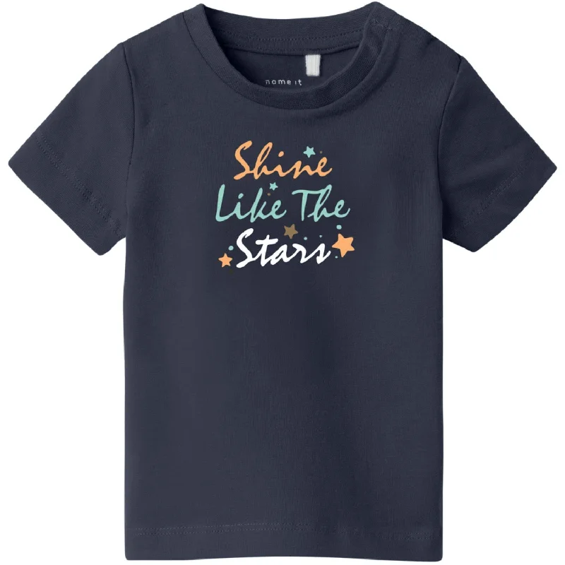 Comfortable and simple Name It Dark Sapphire Shine Like The Stars Vacion T-Shirt