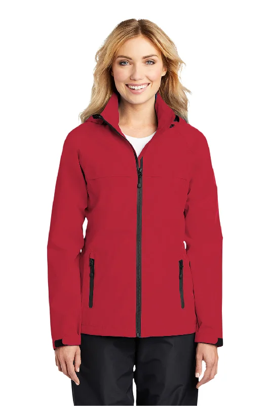 Short Design Advanced Customization Port Authority Womens Torrent Waterproof Full Zip Hooded Jacket - Engine Red