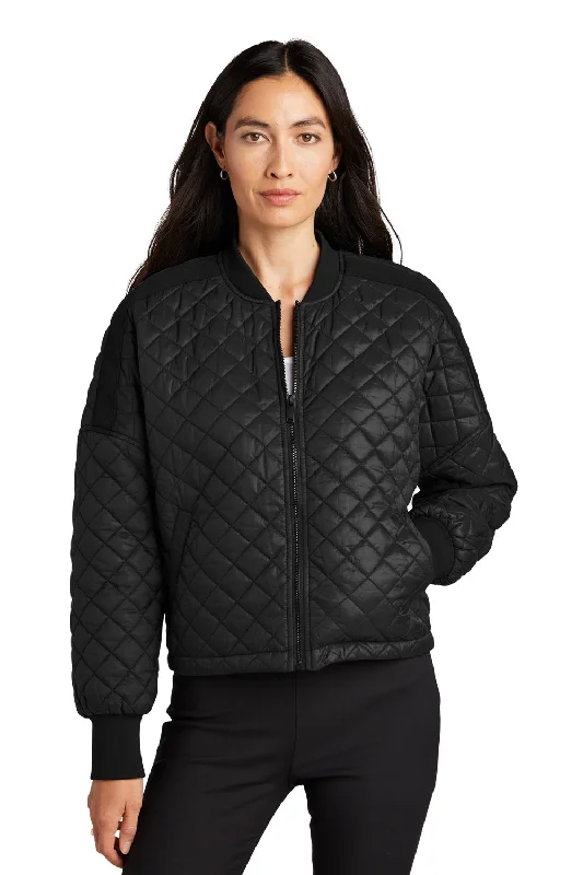 Amazing design Mercer+Mettle Womens Quilted Water Resistant Full Zip Jacket - Deep Black