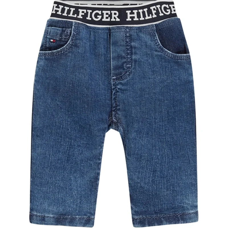 Breathable Design Classic Series Tommy Hilfiger Baby Monotype Denim Pants Denim Medium