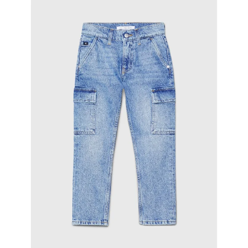 Elegant Design Comfortable And Cold-proof Calvin Klein Dad Denim Jeans Iconic Mid Blue