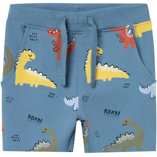 Feminine Charm Youthful Street Fashion Name it Provincial Blue Himmel Sweat Shorts