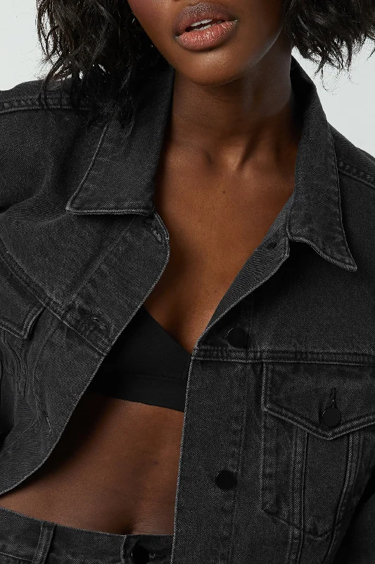 Fashionable And Versatile Retro Fashion CROPPED DENIM JACKET