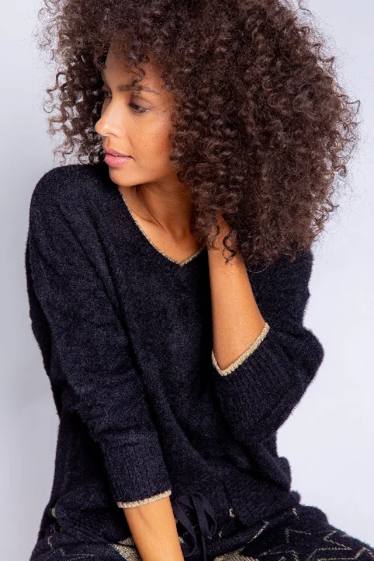 Artistic Temperament Fashionable And Versatile Long Sleeve Shinning Star Sweater