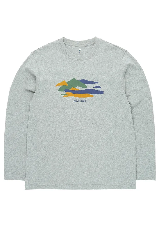 Comfortable Mind Urban Style Montbell Pear Skin Cotton Long Sleeve T Yamayama T-Shirt - Light Grey Comfortable Mind Urban Style Montbell Pear Skin Cotton Long Sleeve T Yamayama T-Shirt - Light Grey