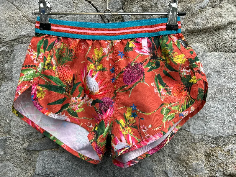 Elegant Design Cute Style Rusty floral swim shorts  9-10y (134-140cm)