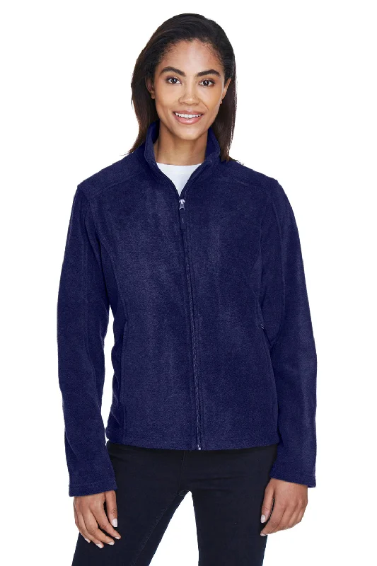 Floral Prints Sports Fashion Core 365 Womens Journey Pill Resistant Fleece Full Zip Jacket - Classic Navy Blue
